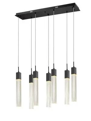 black flushmount pendant