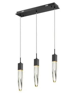 black flushmount pendant