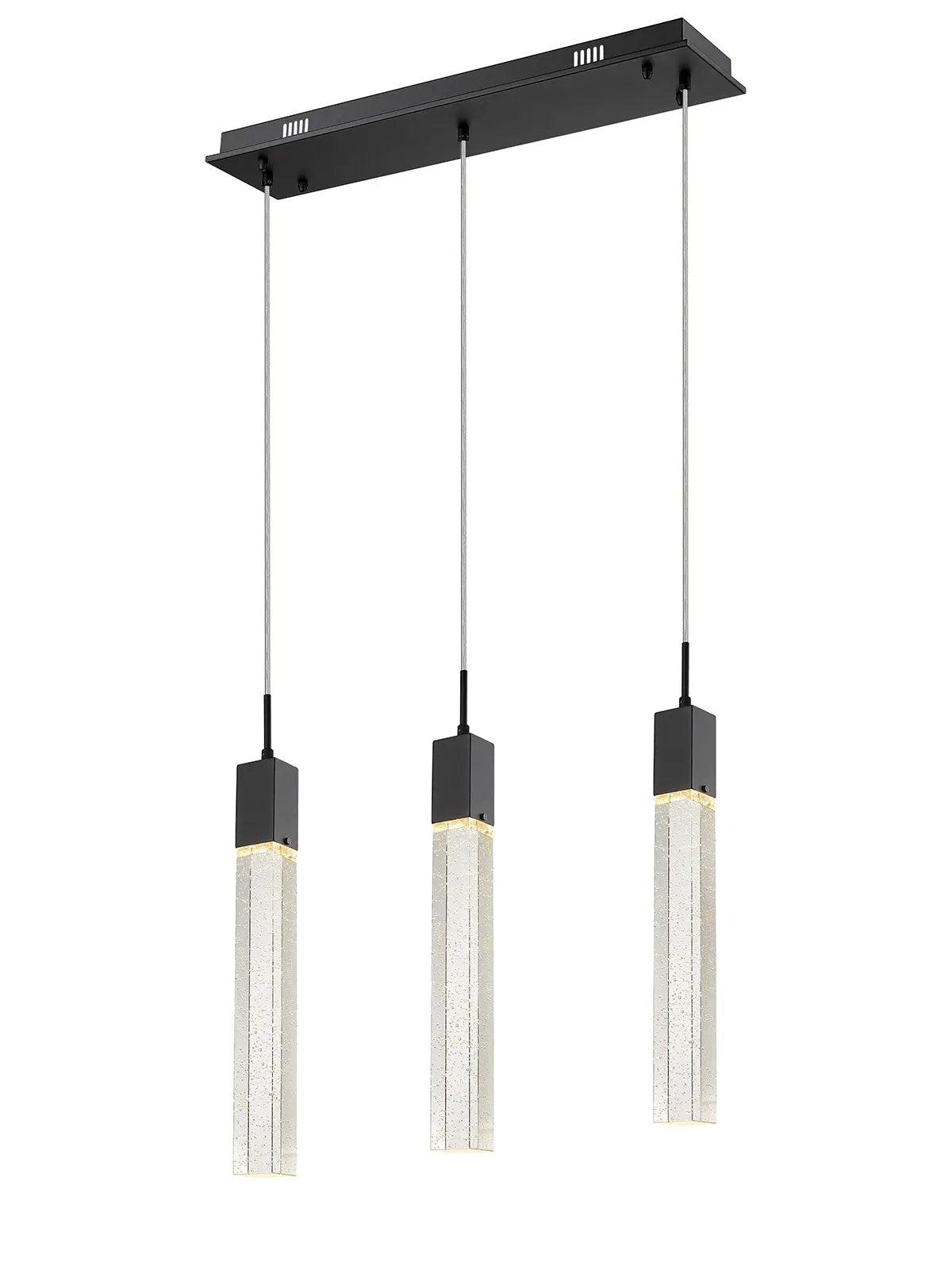 black flushmount pendant