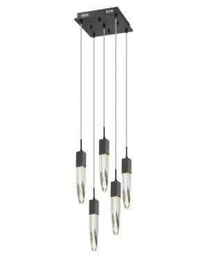black flushmount pendant
