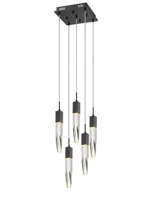 black flushmount pendant