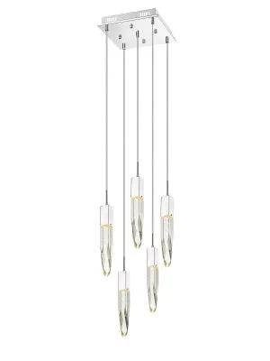 polished chrome flushmount pendant