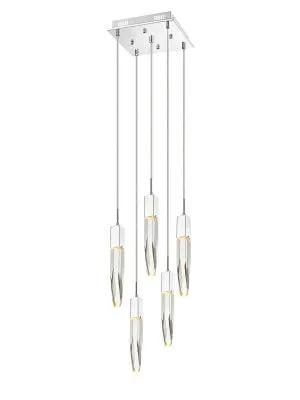 polished chrome flushmount pendant