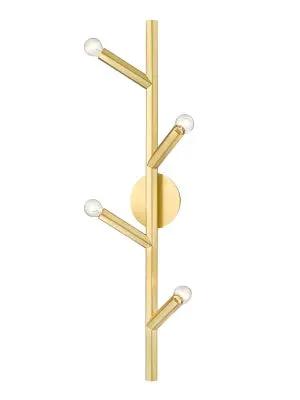 brushed brass wall sconce