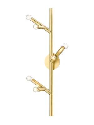 brushed brass wall sconce