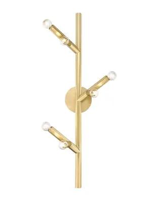 brushed brass wall sconce