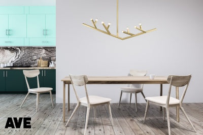 brushed brass light fixture