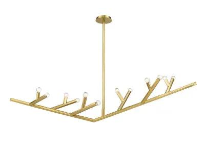 brushed brass light fixture