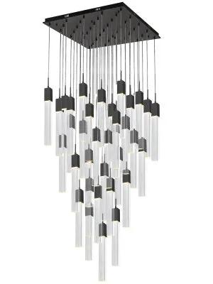 black flushmount pendant
