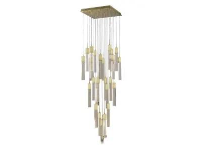 brushed brass flushmount pendant