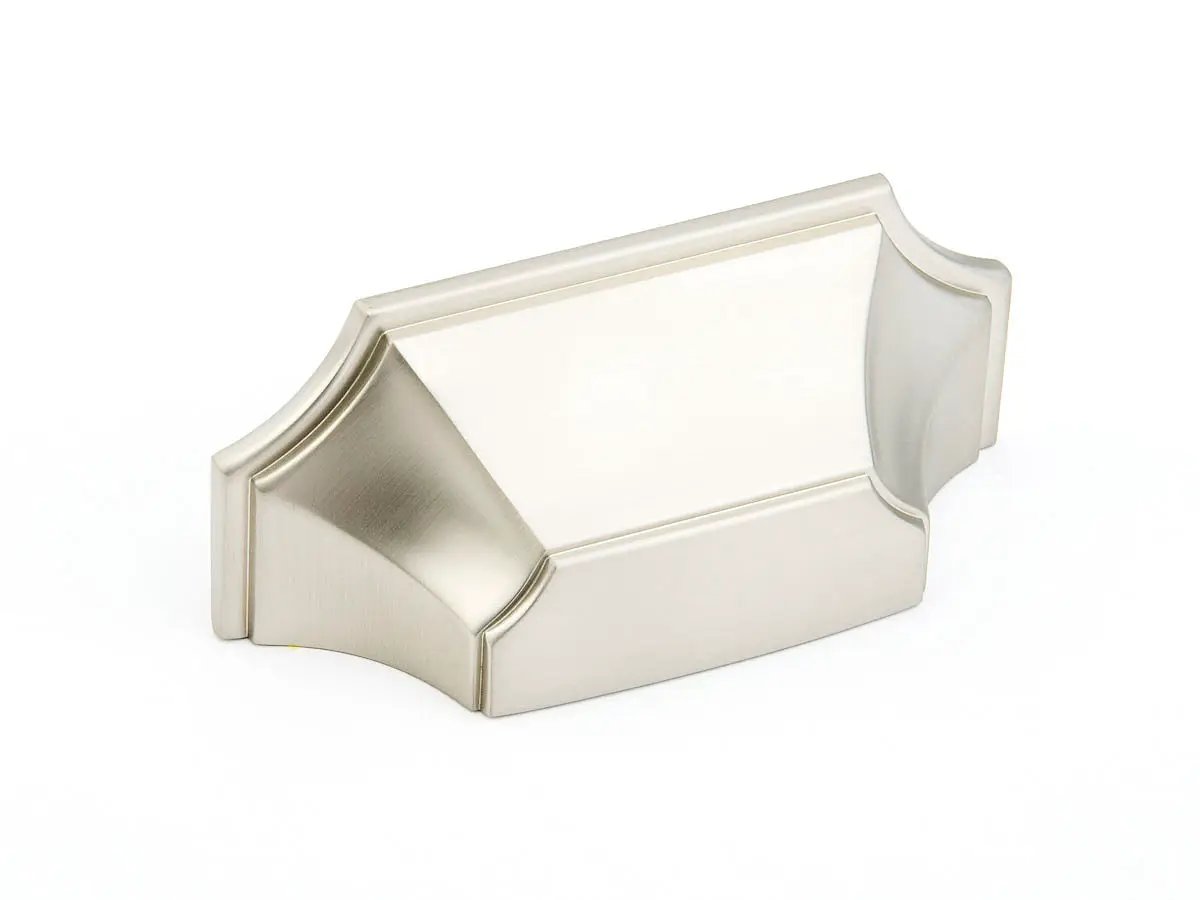 satin nickel cabinet cup pull
