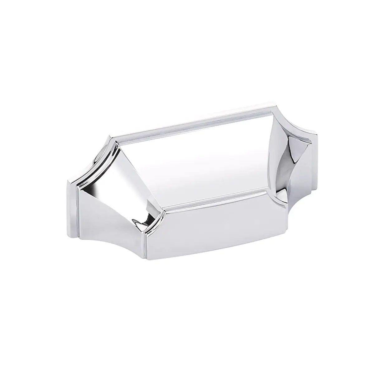 polished chrome cabinet cup pull