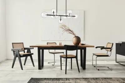 black hanging chandelier