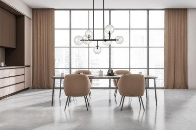 black hanging chandelier