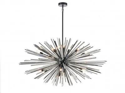 black hanging chandelier