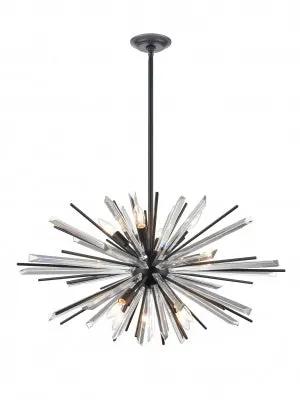 black hanging chandelier