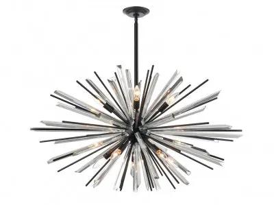 black hanging chandelier