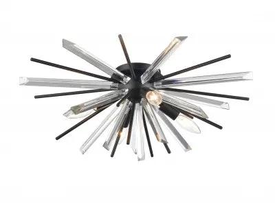 black flushmount sconce