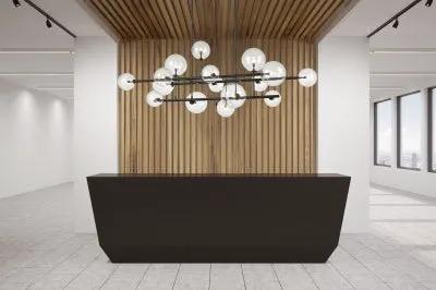 black hanging chandelier