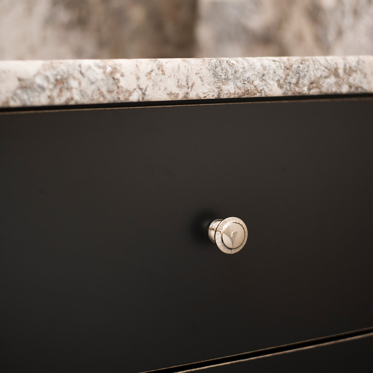 polished nickel knob