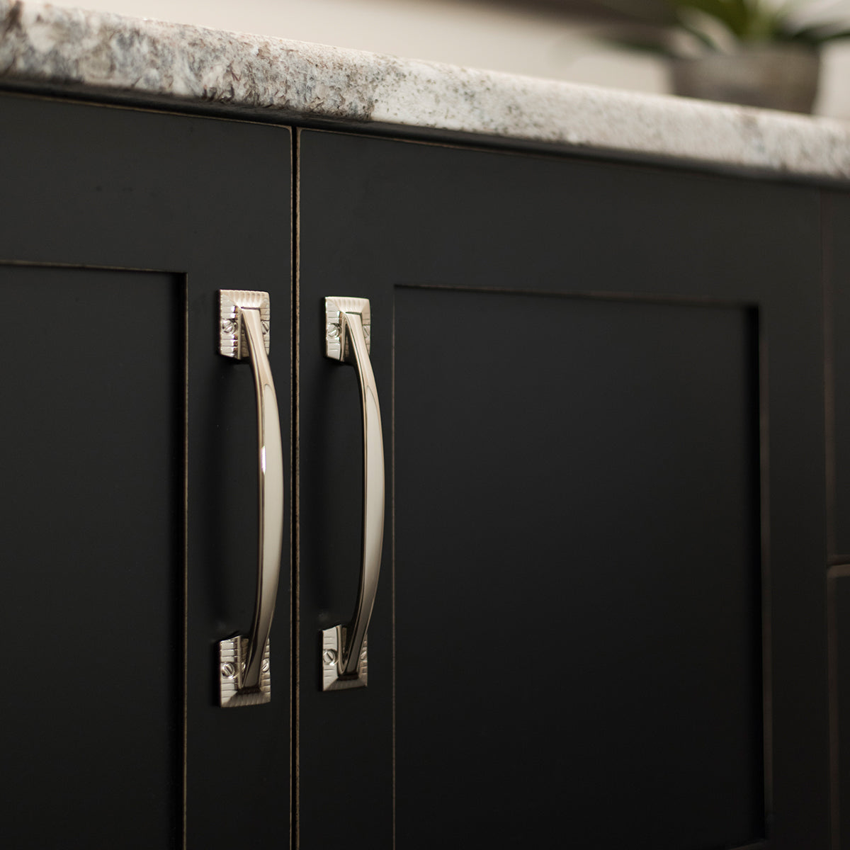 polished nickel pull