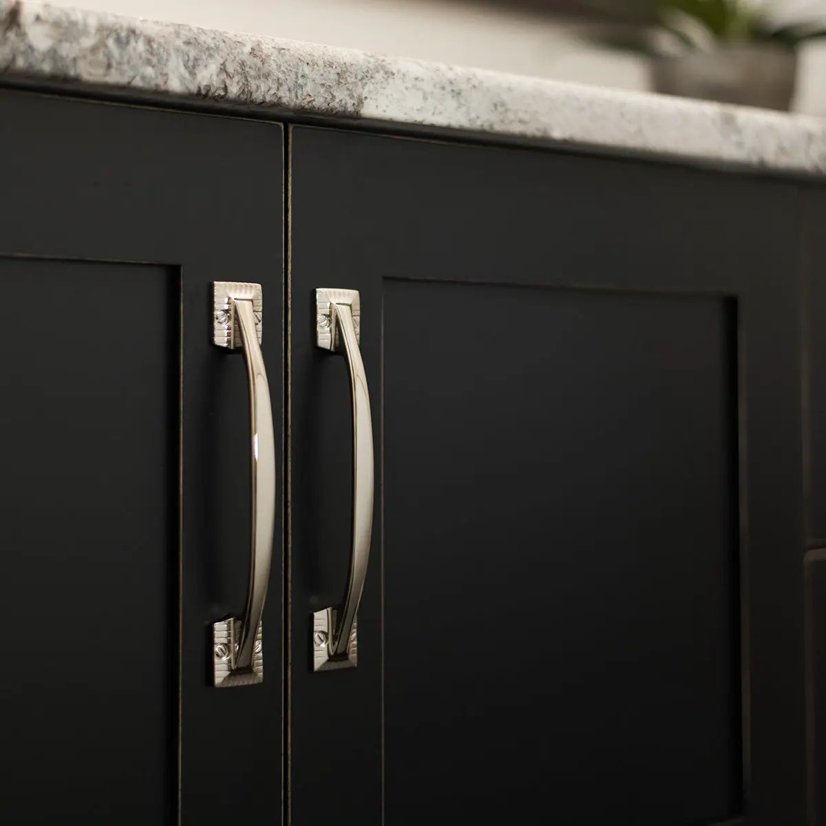 polished nickel pull