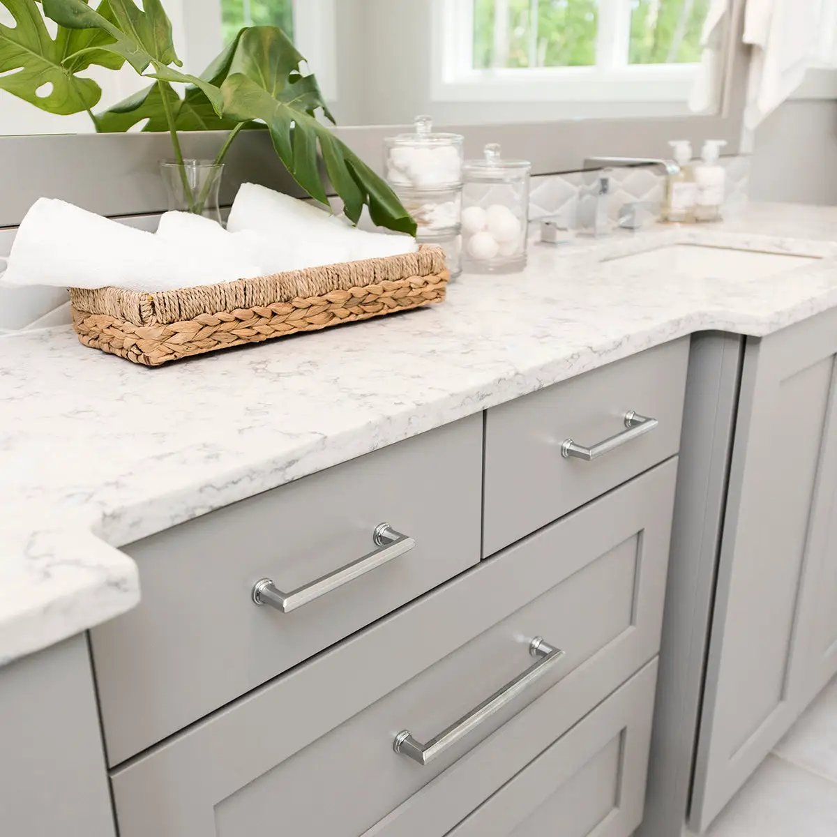 polished nickel pull