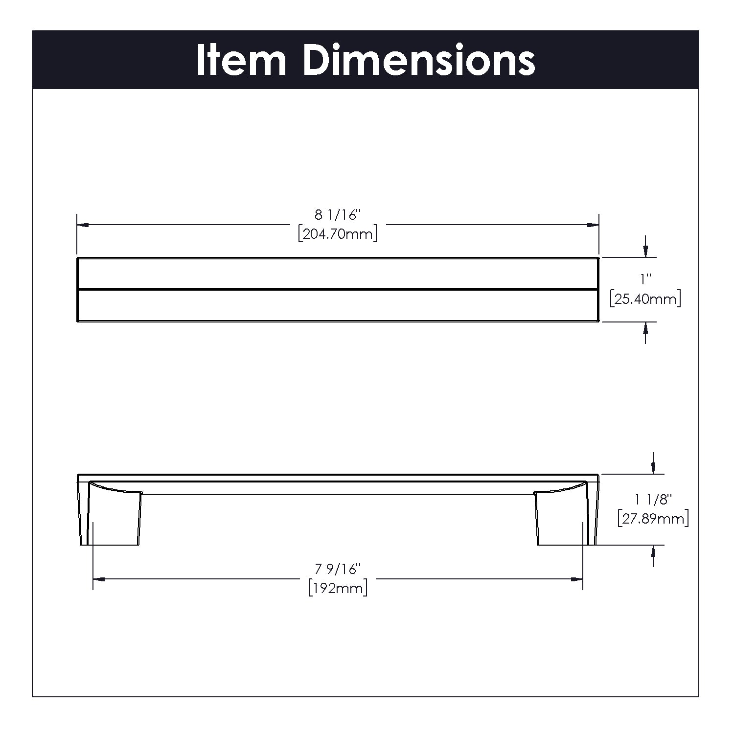 polished nickel pull