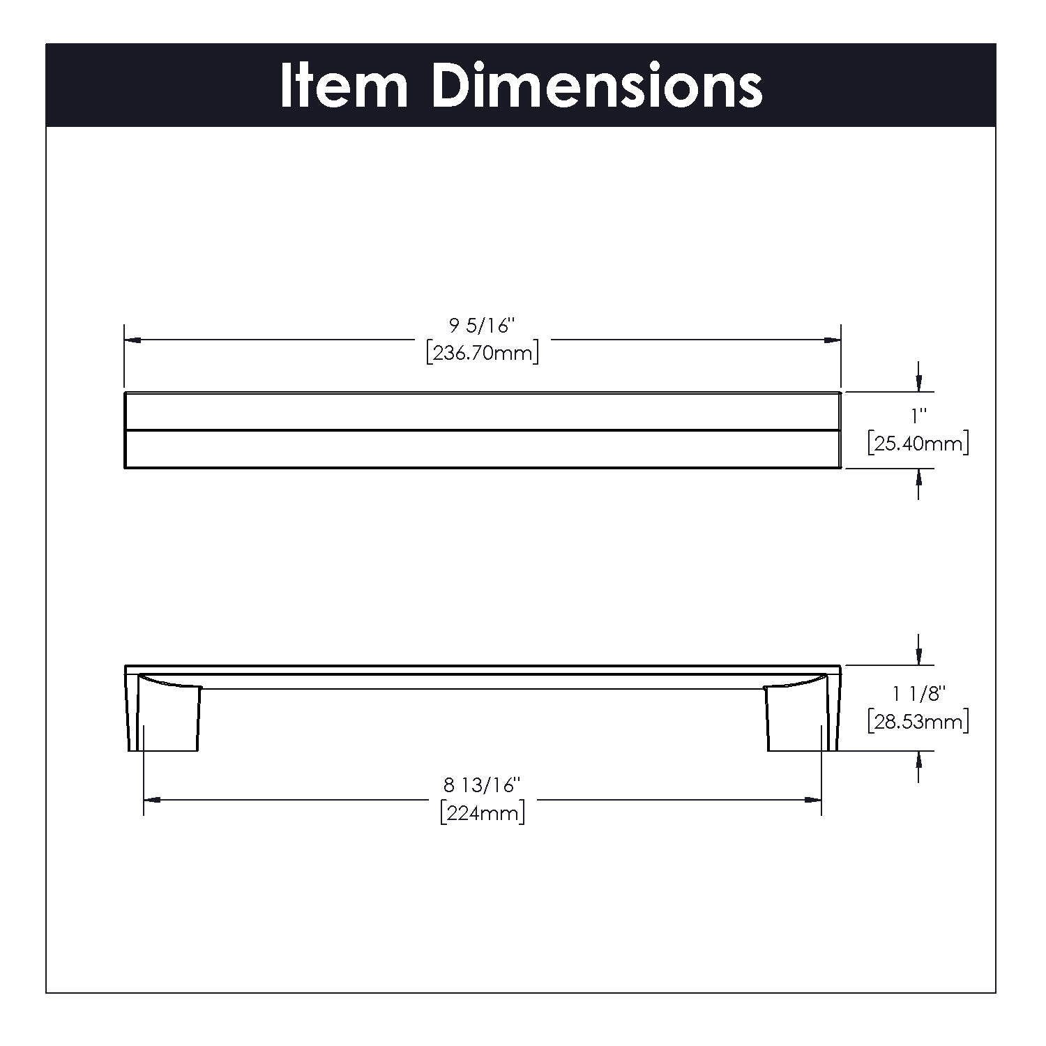 polished nickel pull