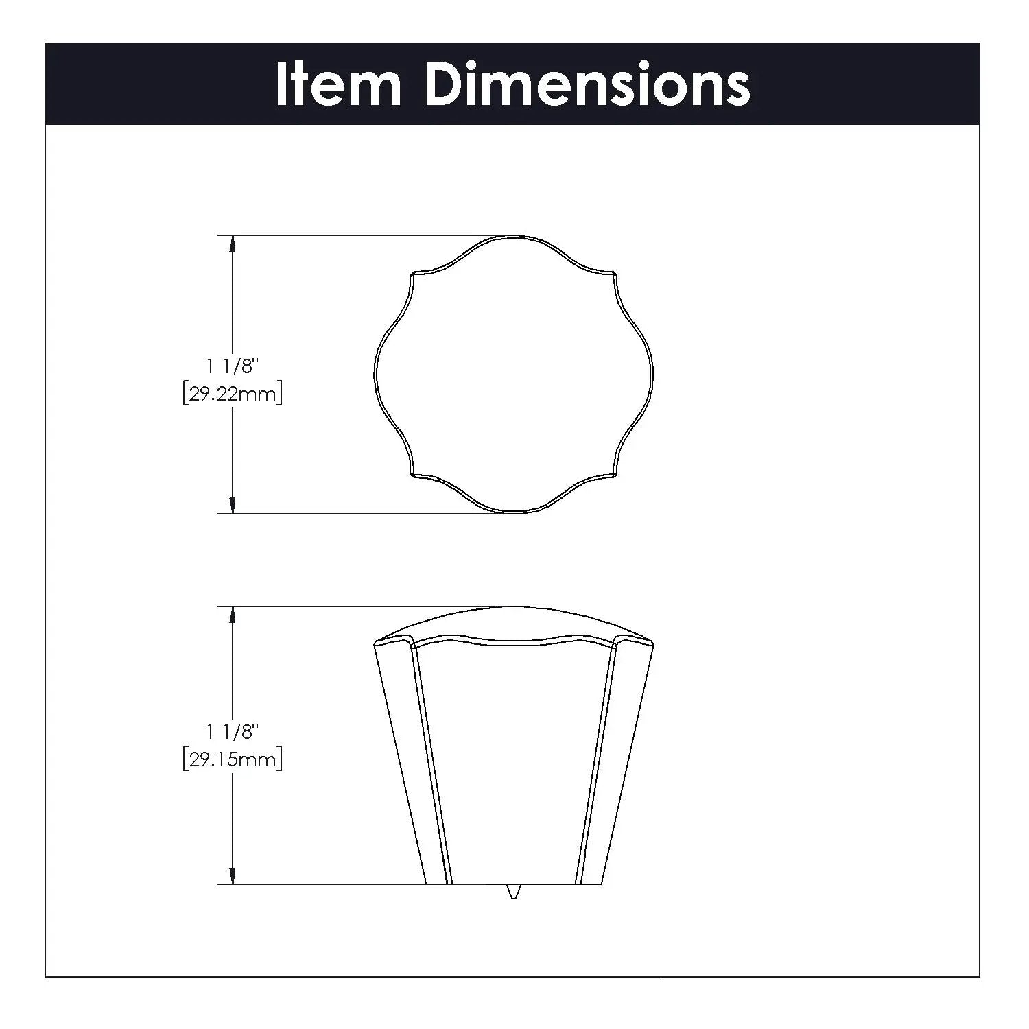 matte black knob