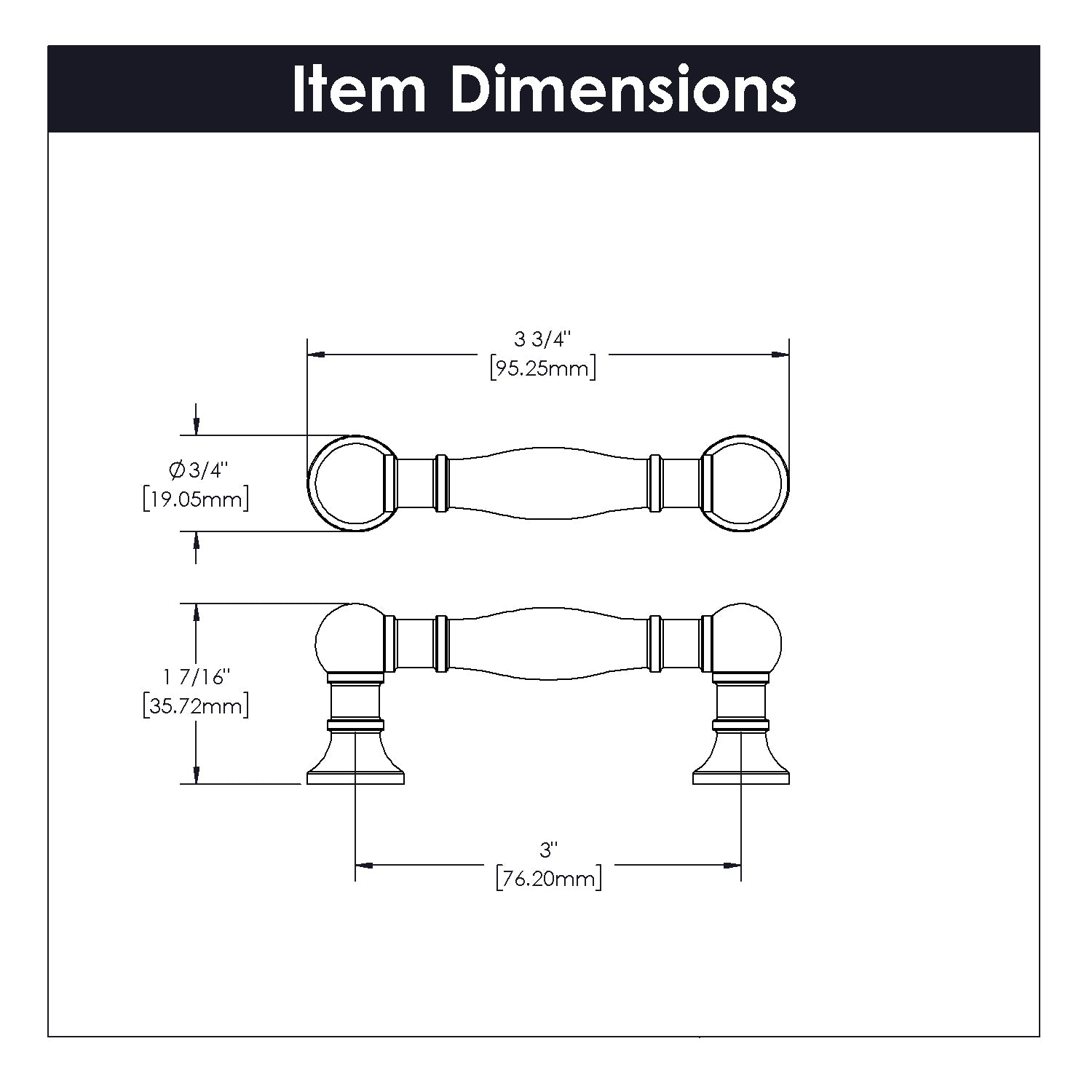 polished nickel pull