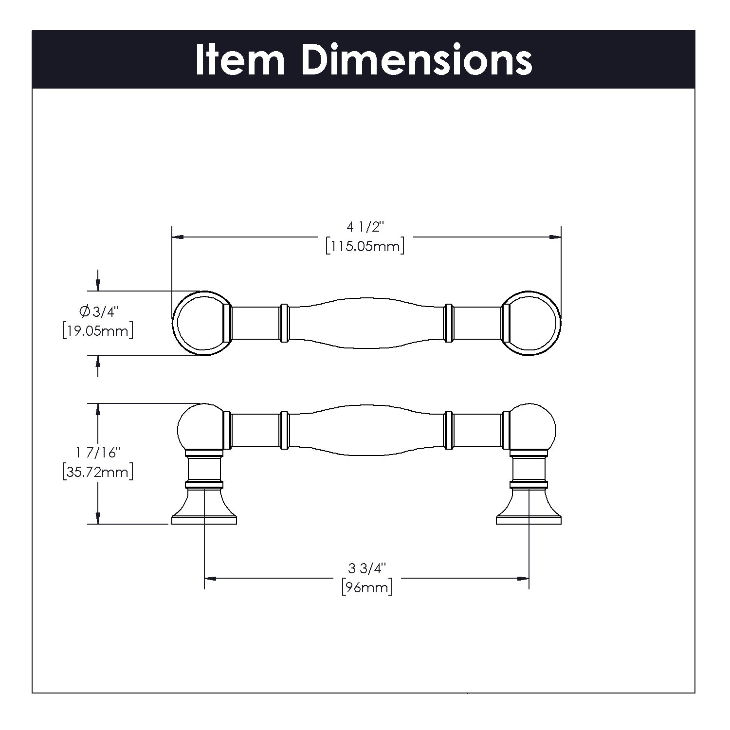 polished nickel pull