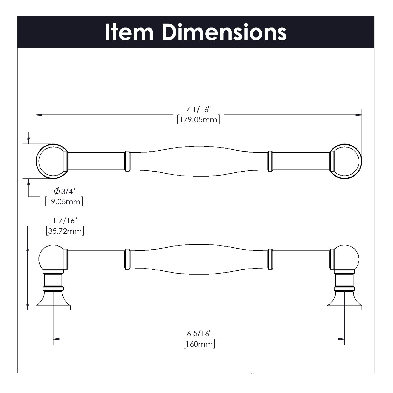 polished nickel pull