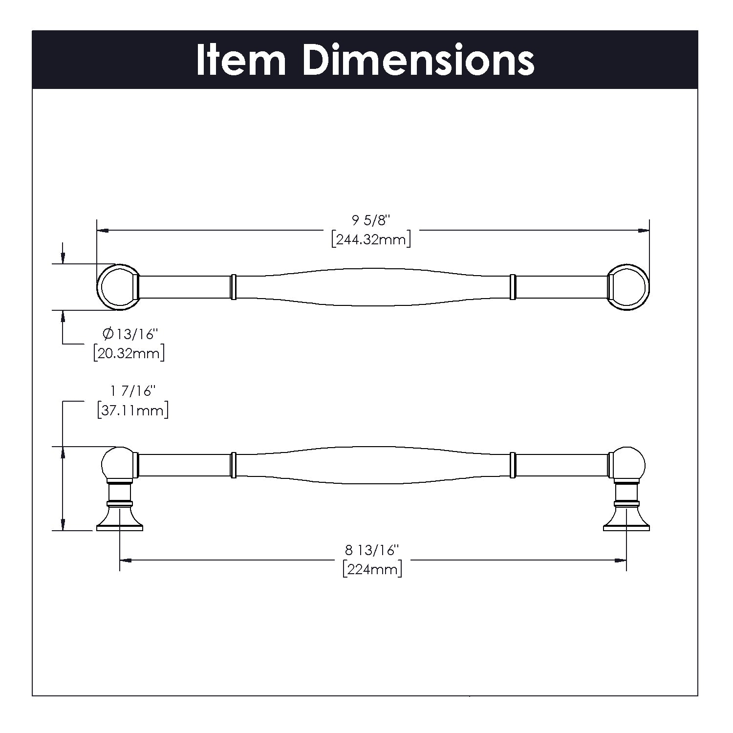 polished nickel pull