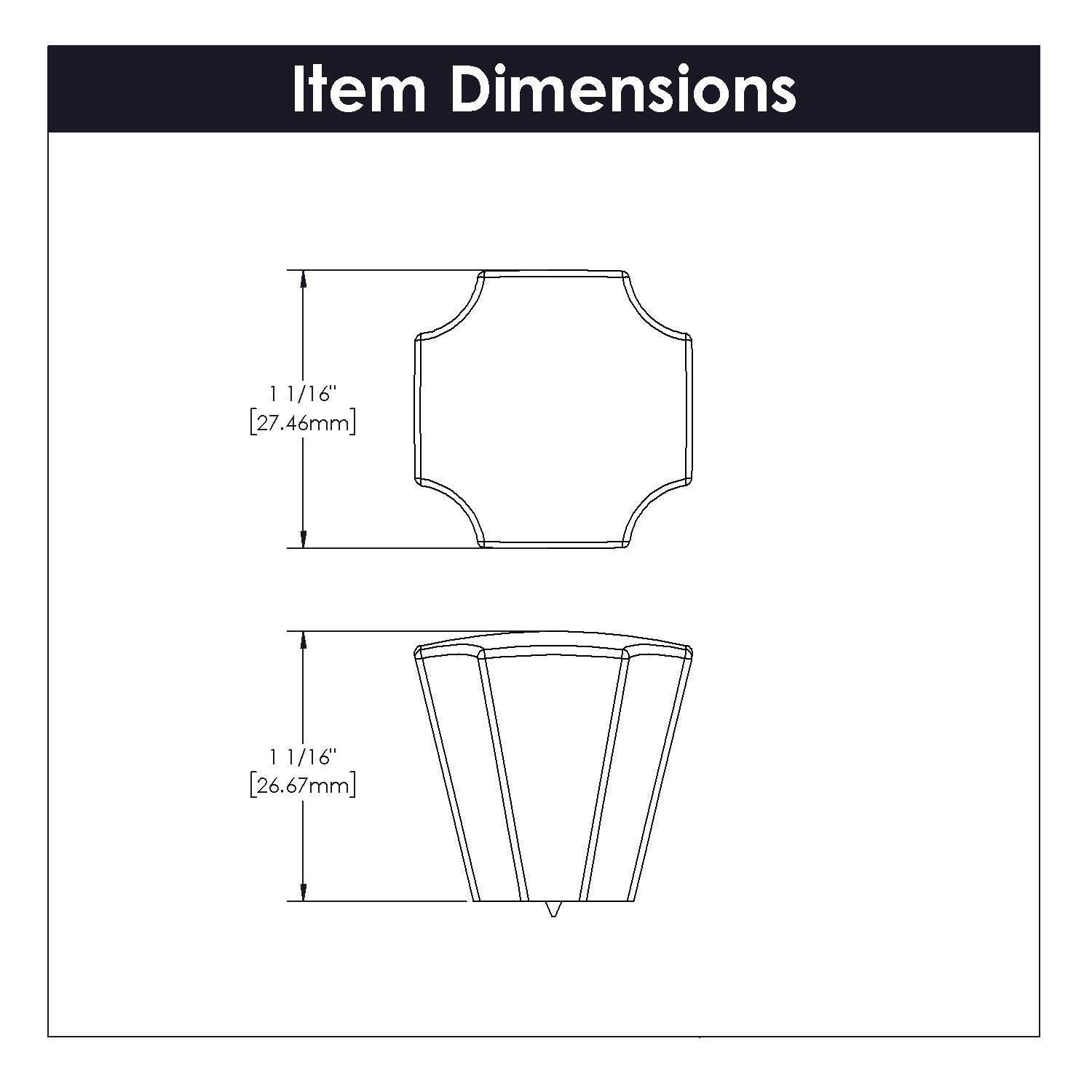 polished nickel knob