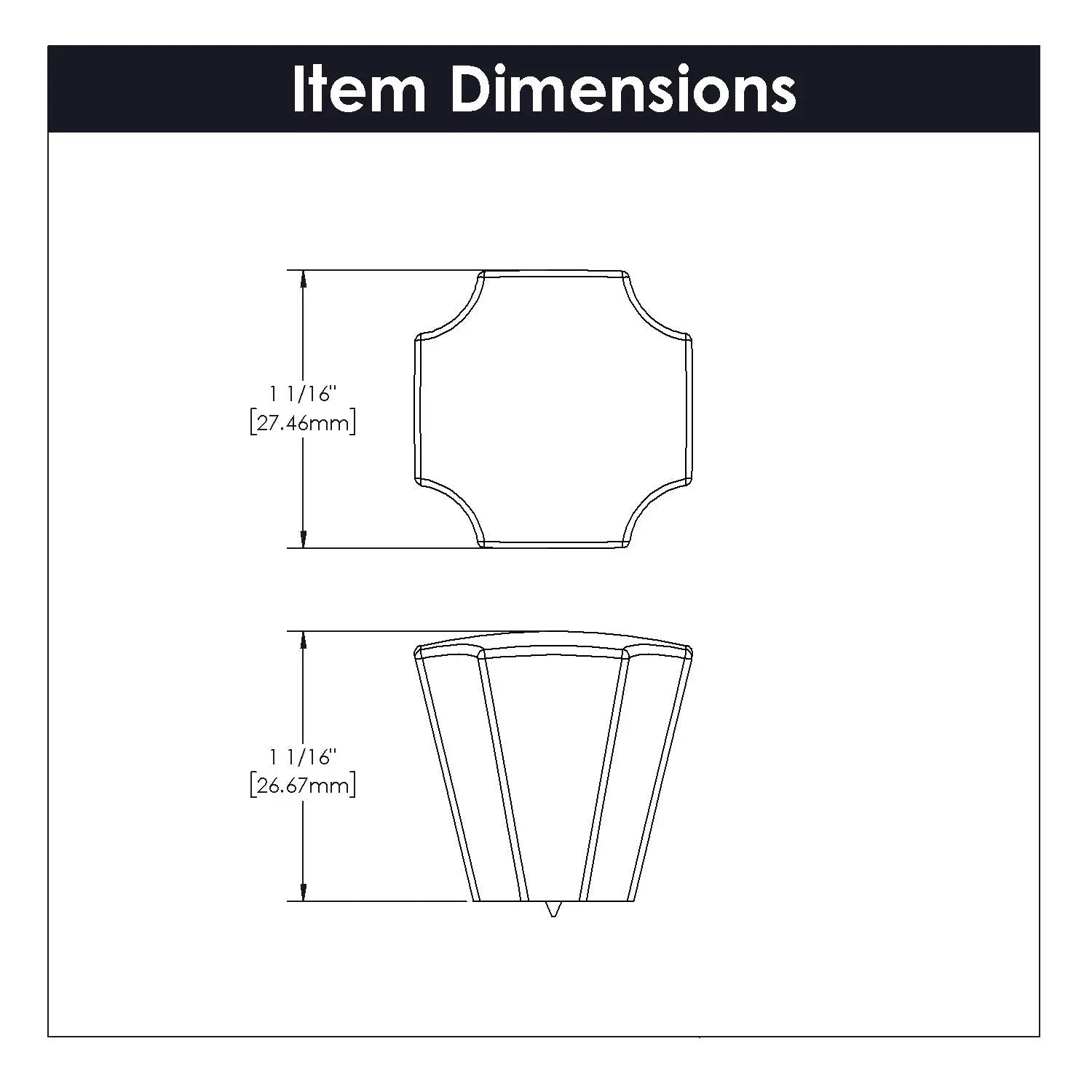polished nickel knob