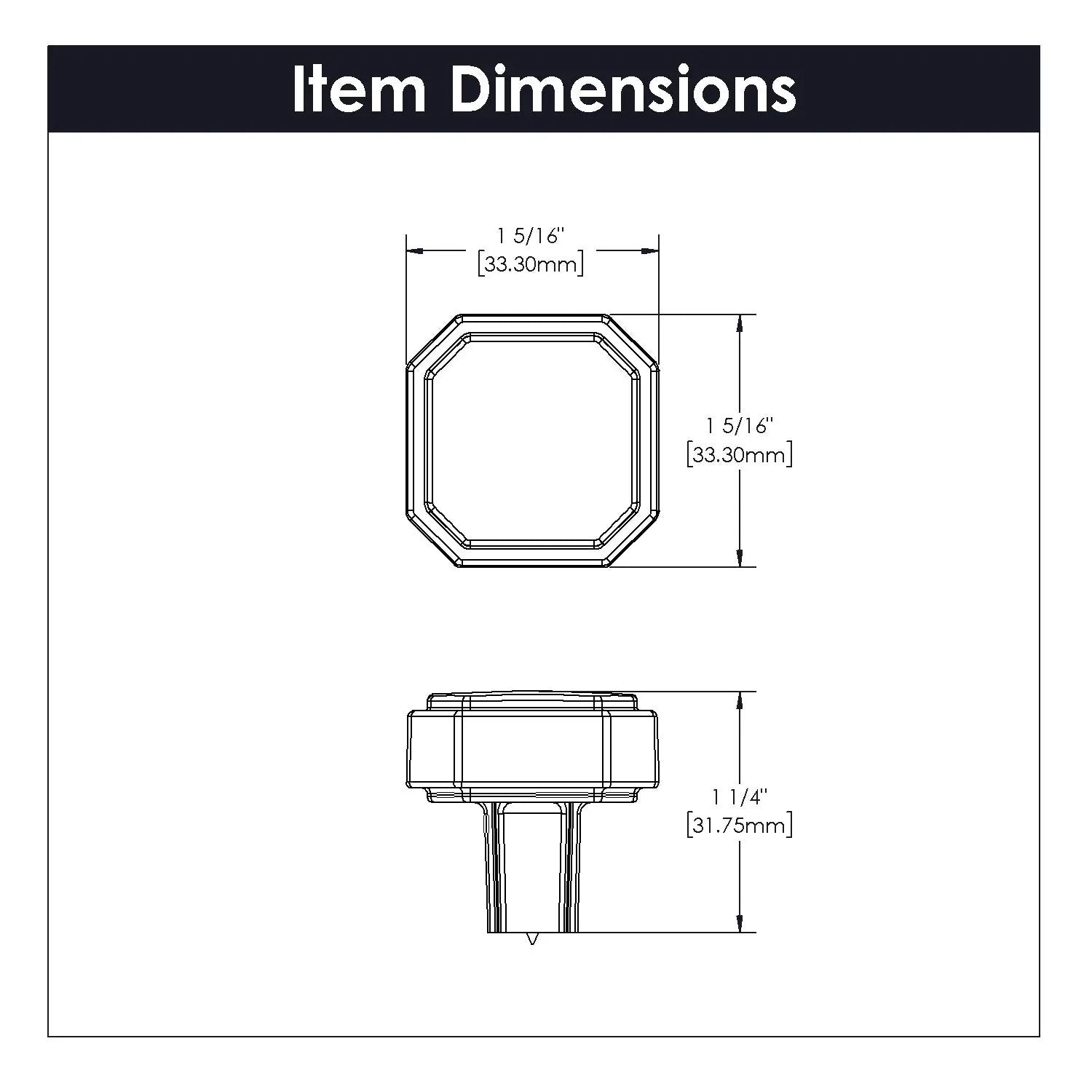 Satin Nickel knob
