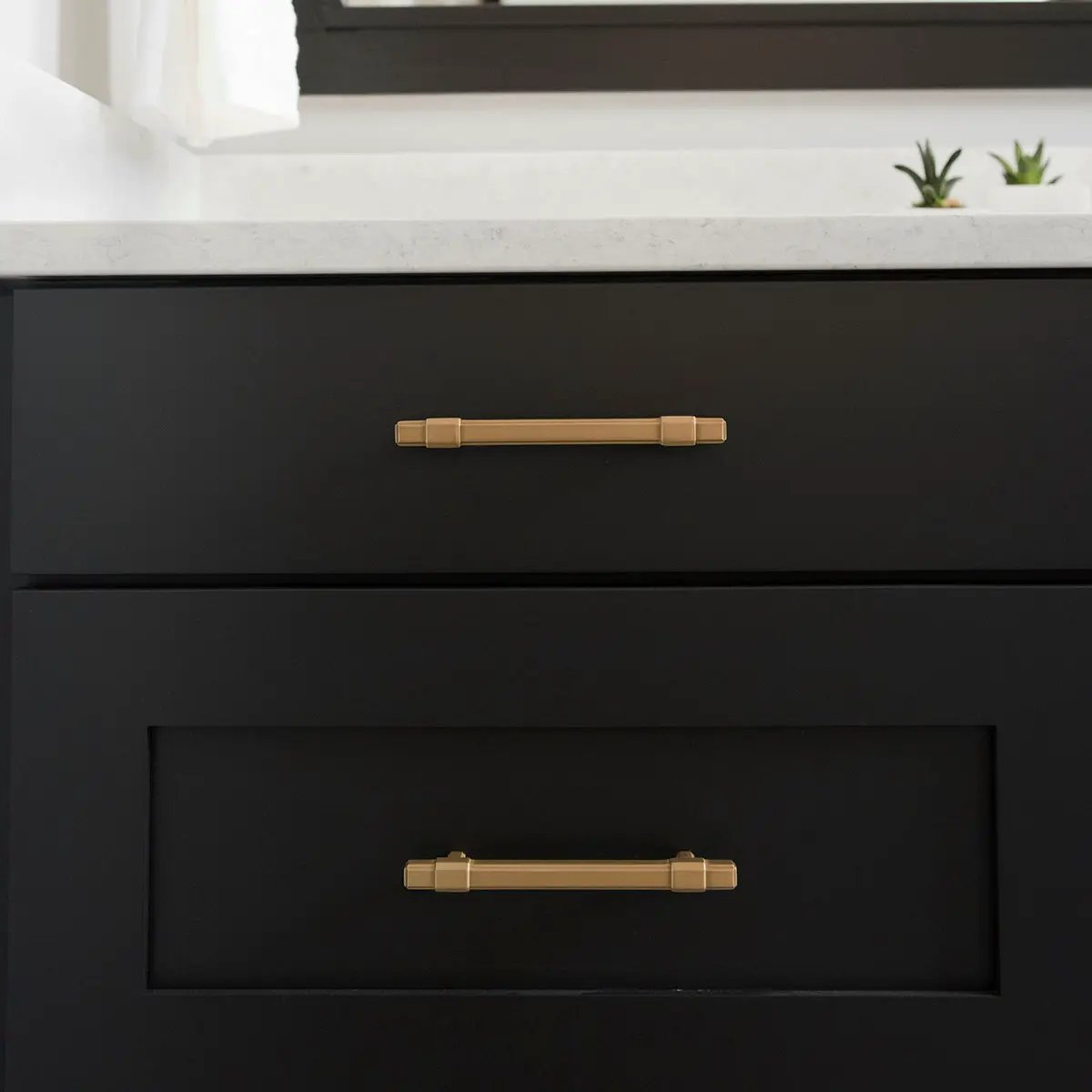 brushed golden brass pull