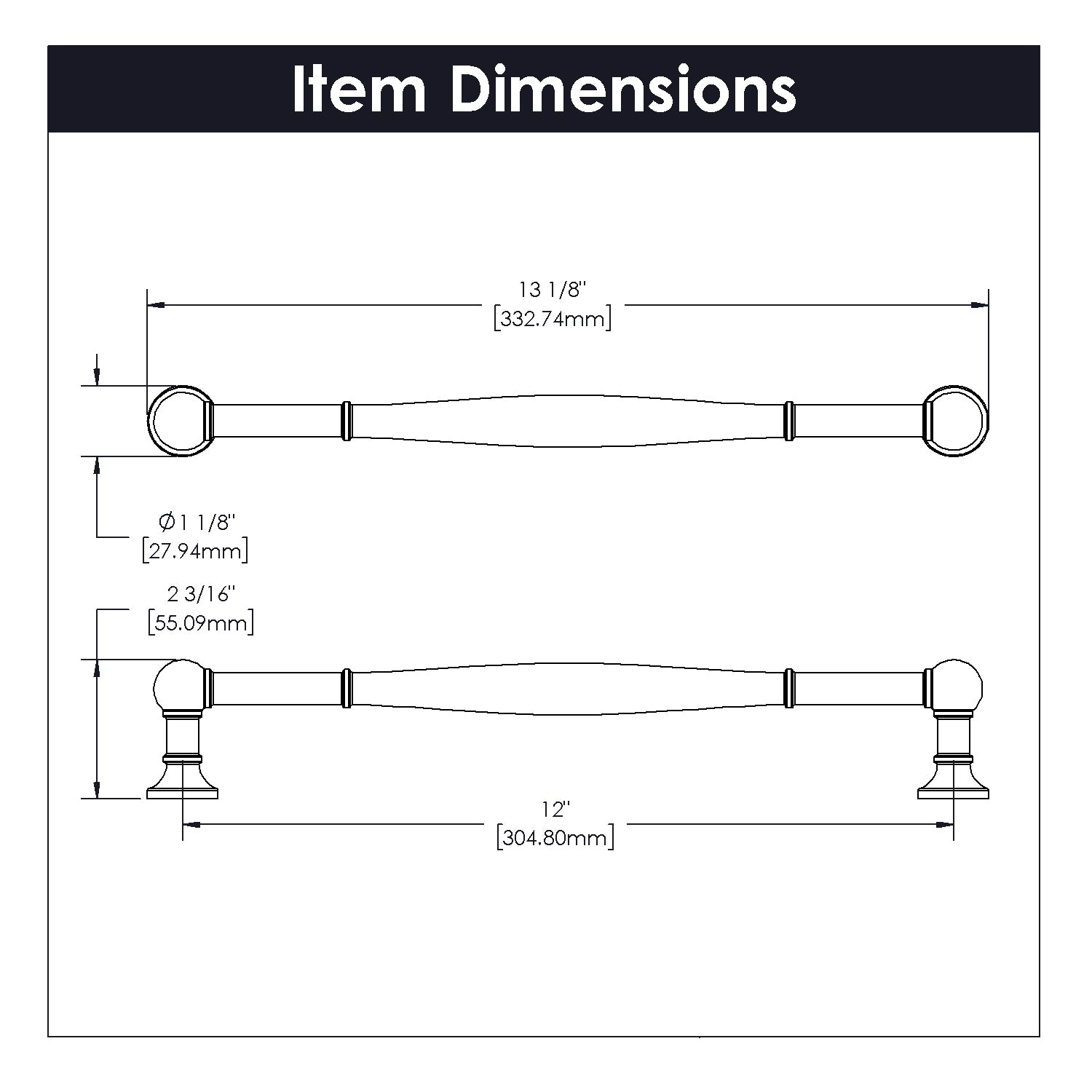polished nickel pull