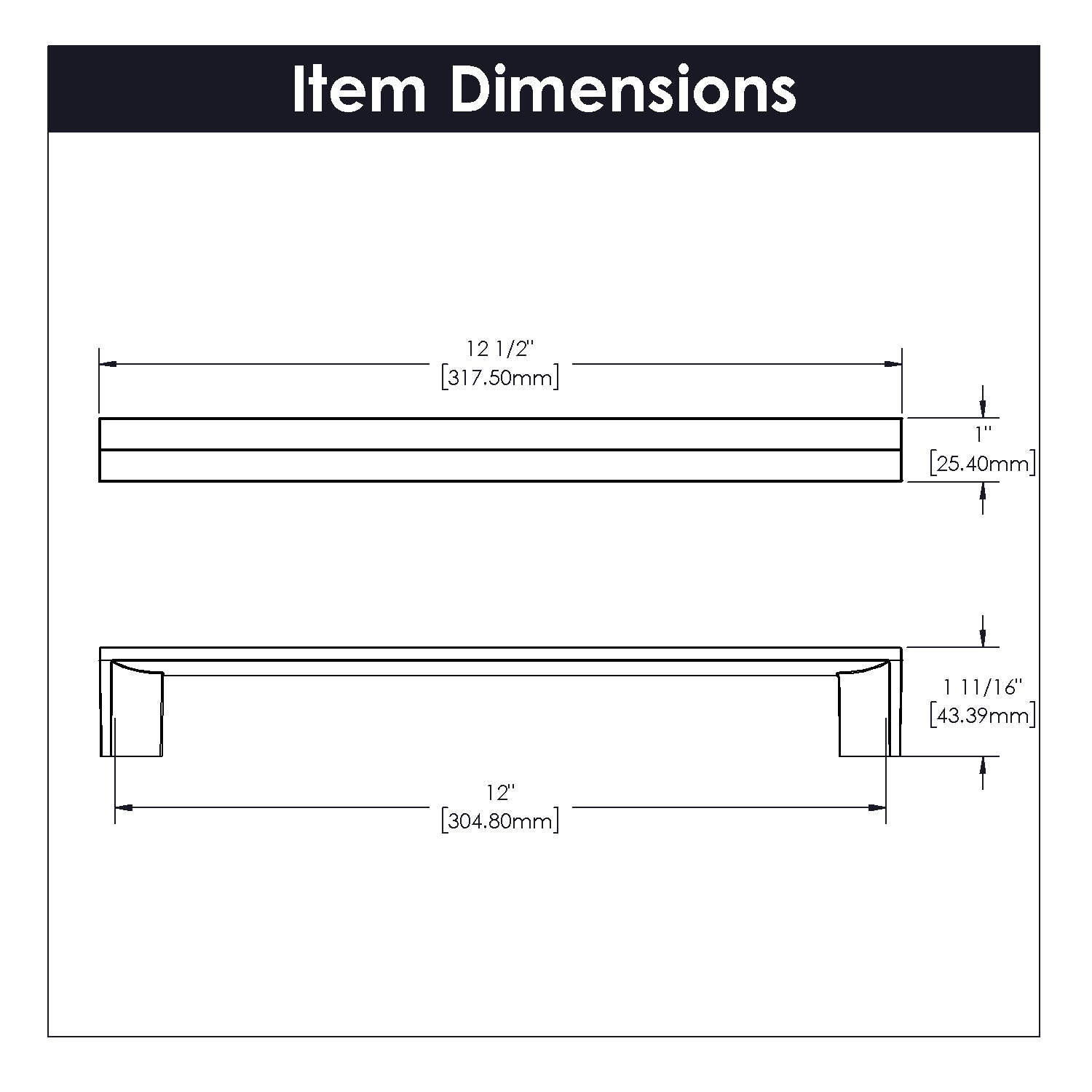 polished nickel pull