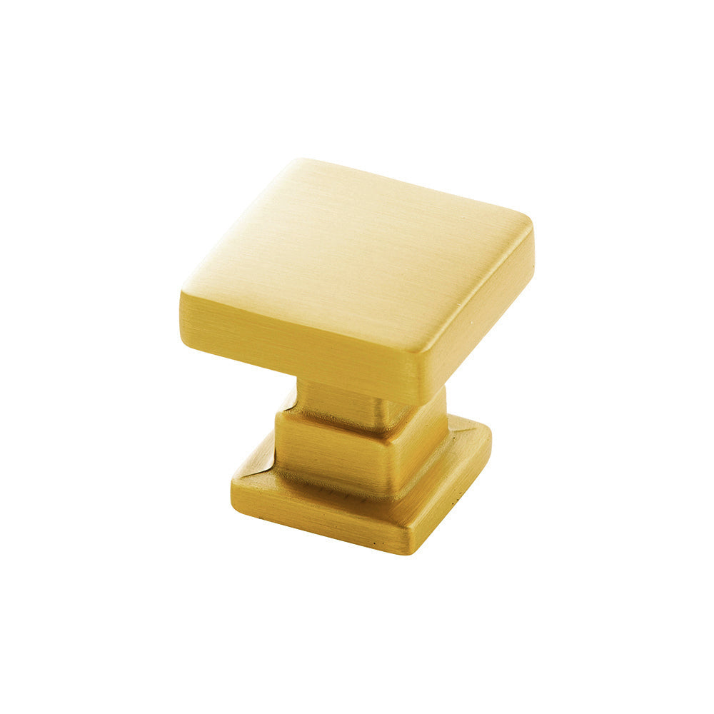 brushed golden brass knob