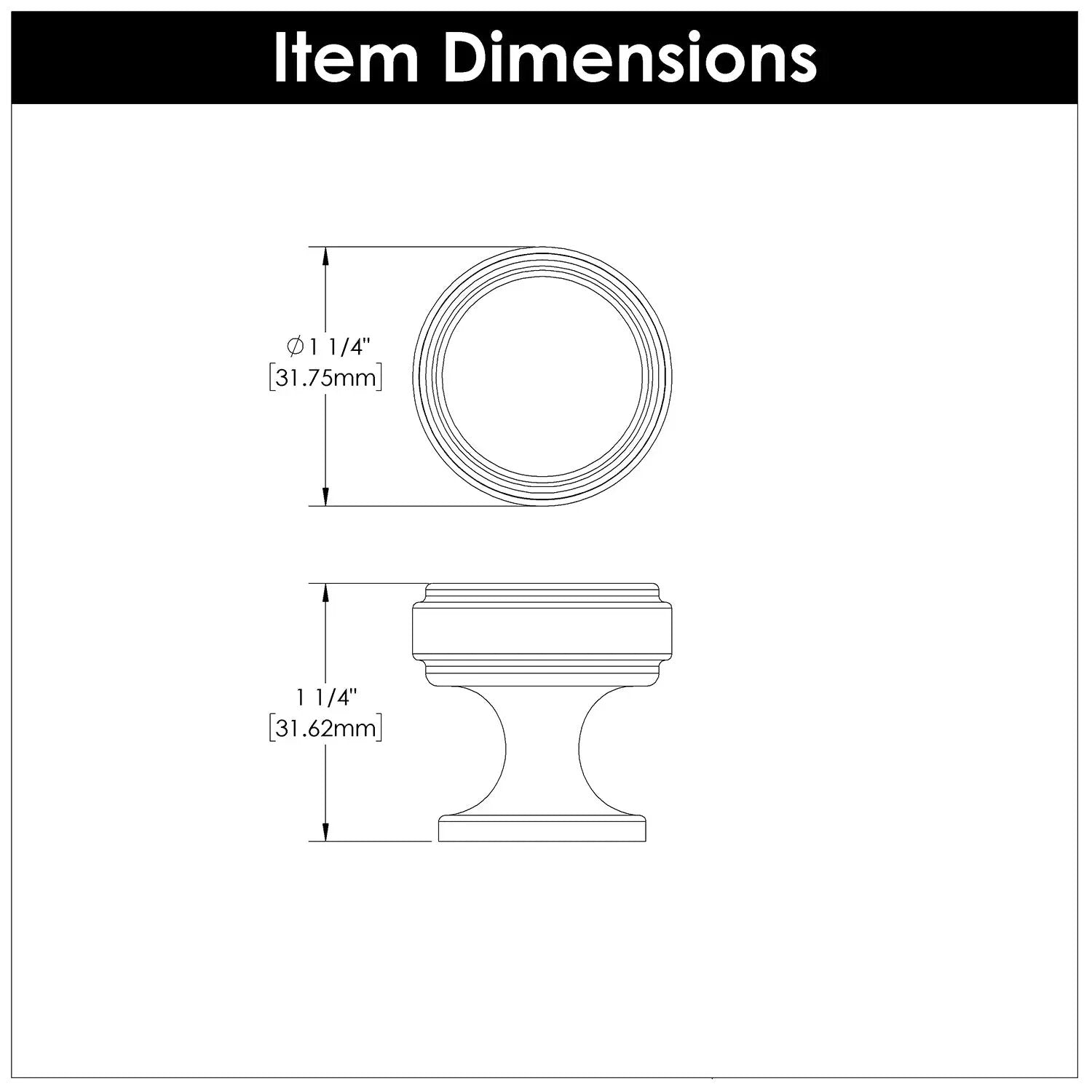 Satin Nickel knob