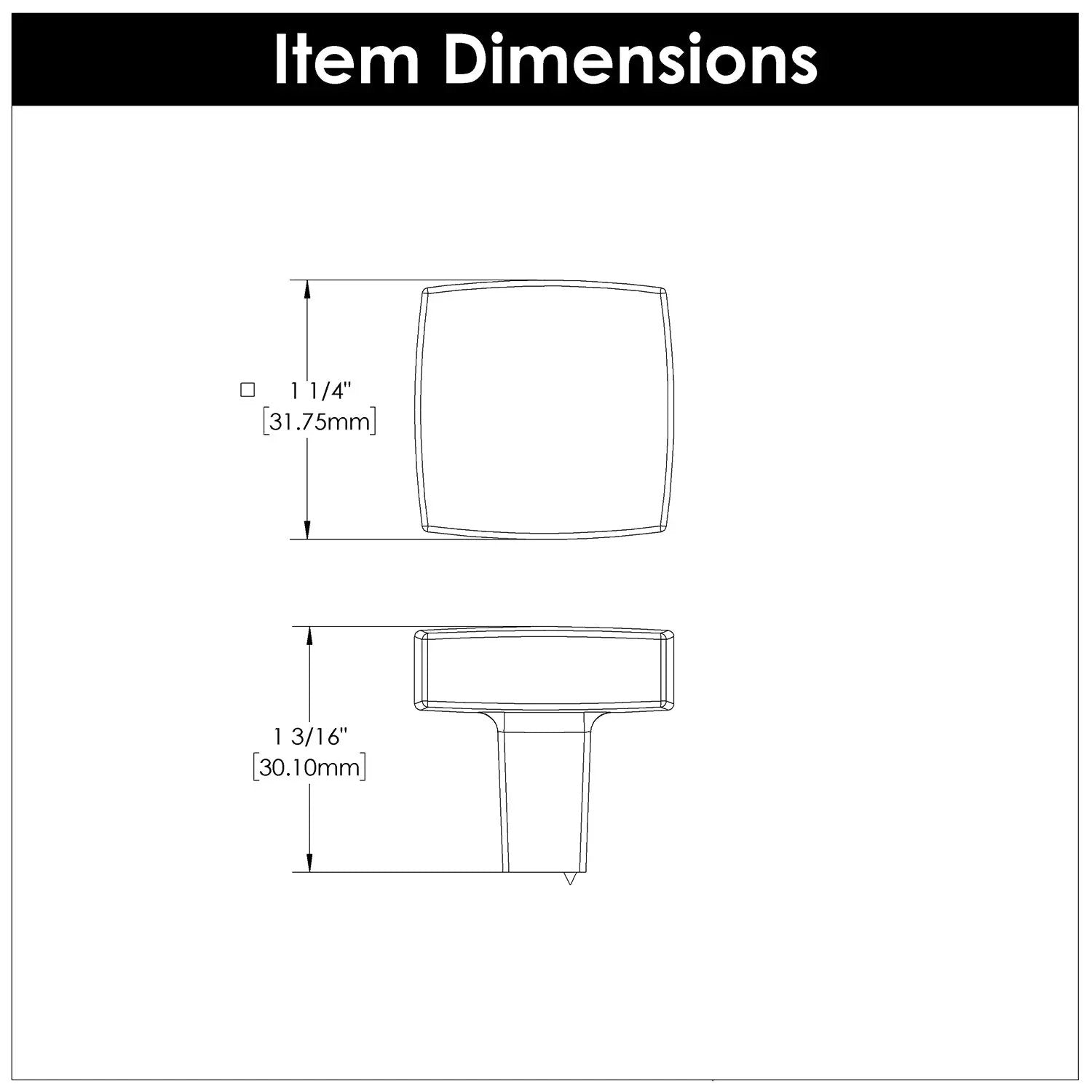polished nickel knob