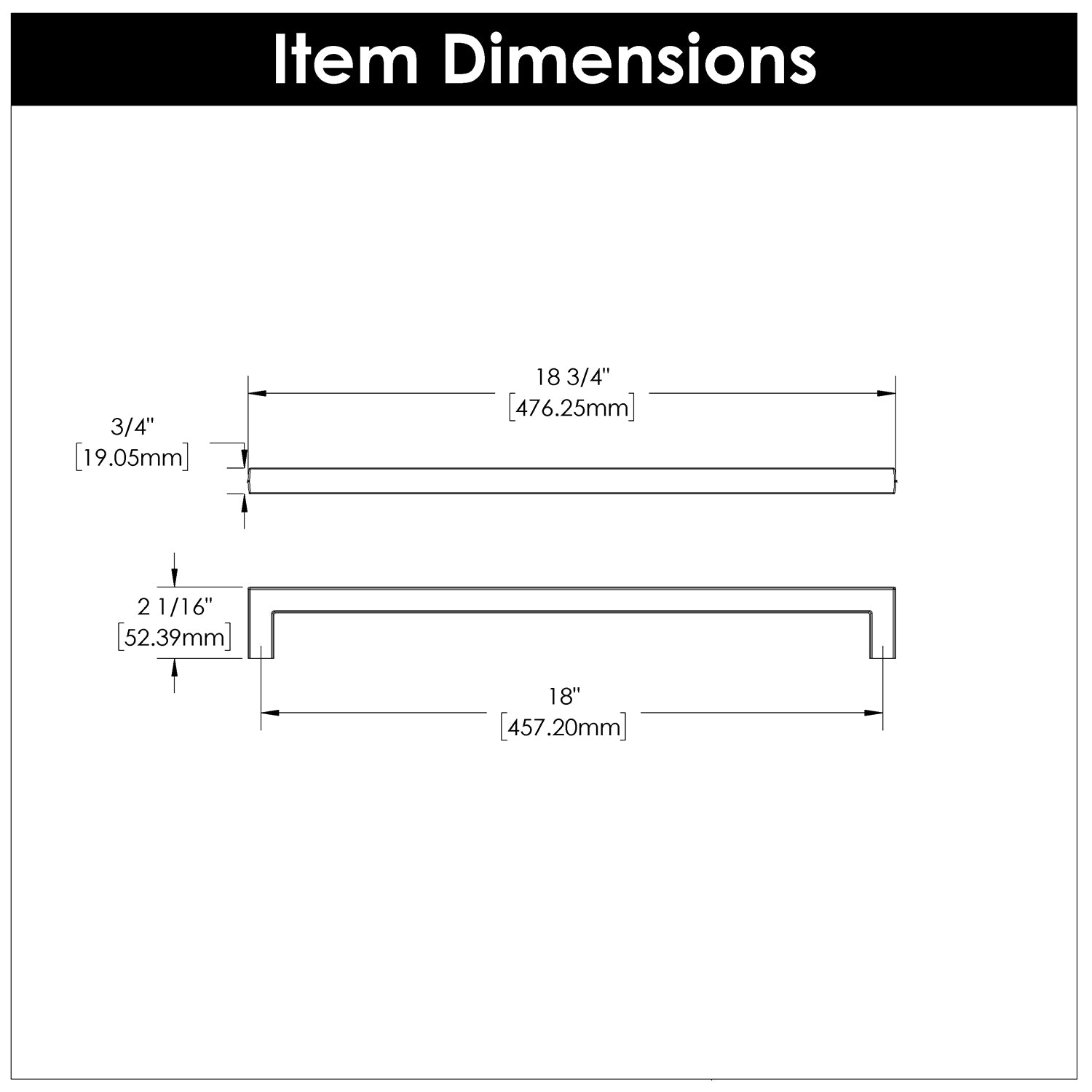 polished nickel pull