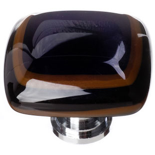 stratum woodland brown & black square knob