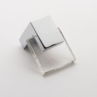 chrome square knob