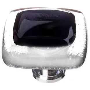 reflective black square knob