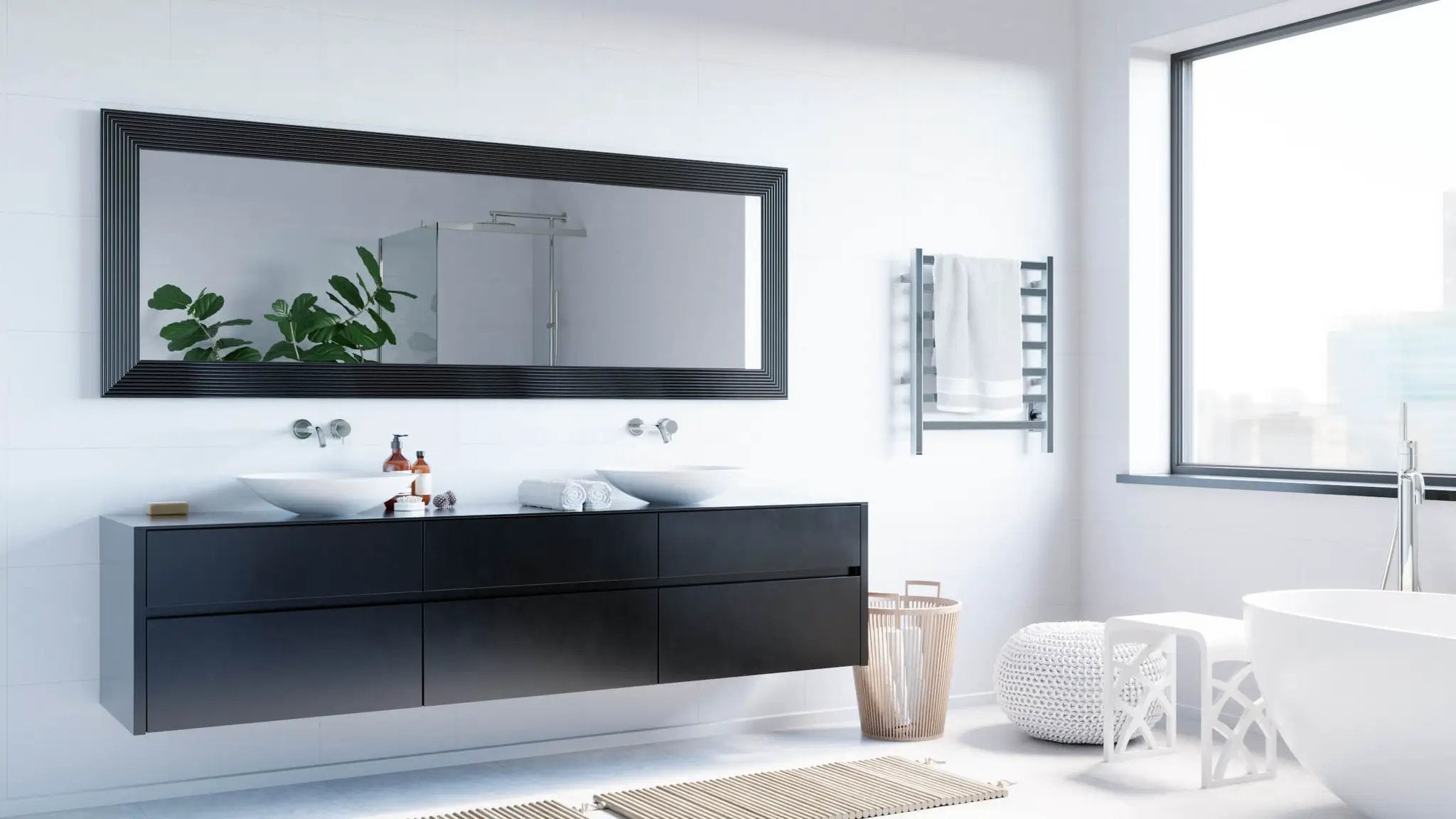 Chrome towel warmer
