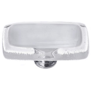 reflective blue-grey long knob