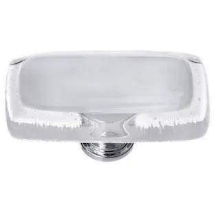 reflective blue-grey long knob